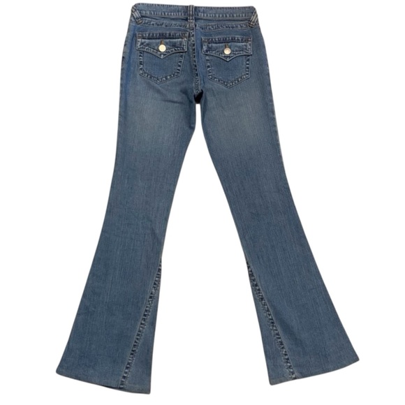 London Jean Premium Denim Flare Leg Jeans Size 2 - Picture 2 of 5